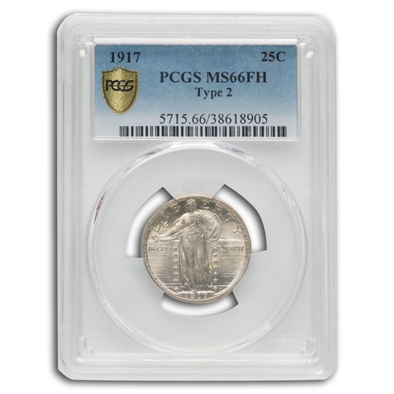 1917 Standing Liberty Quarter Type-II MS-66 PCGS (FH) 1917 Standing Liberty Quarter Type-II MS-66 PCGS (FH)